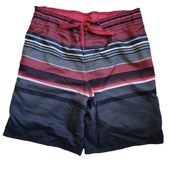 OP Ocean Pacific Swim Trunks Striped Shorts - Large - Picture 1 of 5